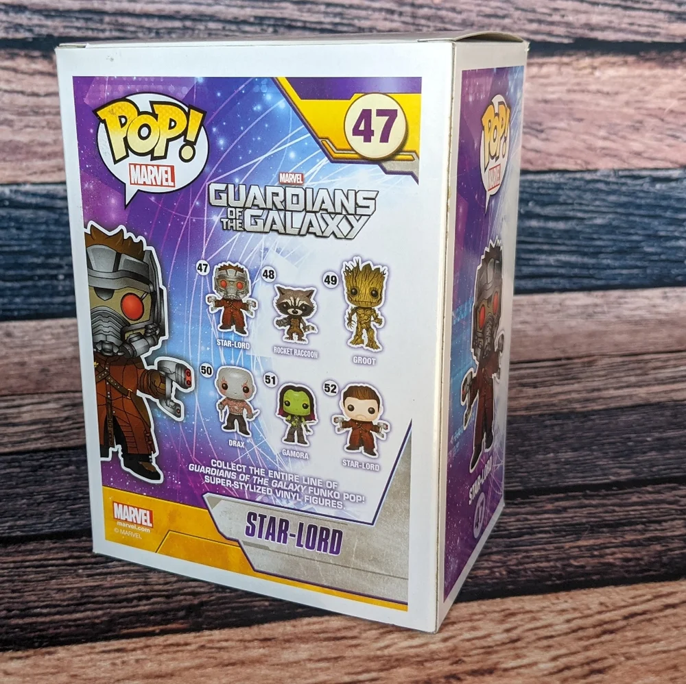 Funko Pop Marvel Guardians of the Galaxy Star Lord #47 - Picture 2 of 5